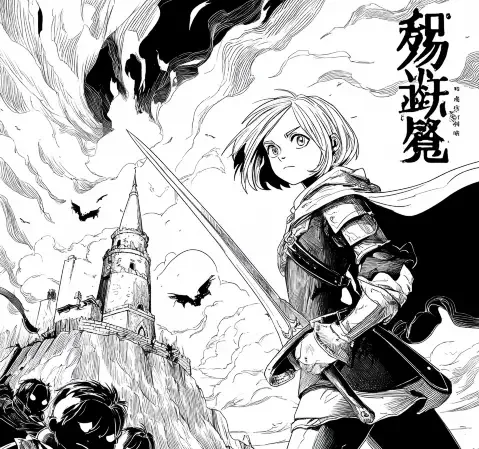治愈生活题材漫画封面，厨房与餐桌的日常画面